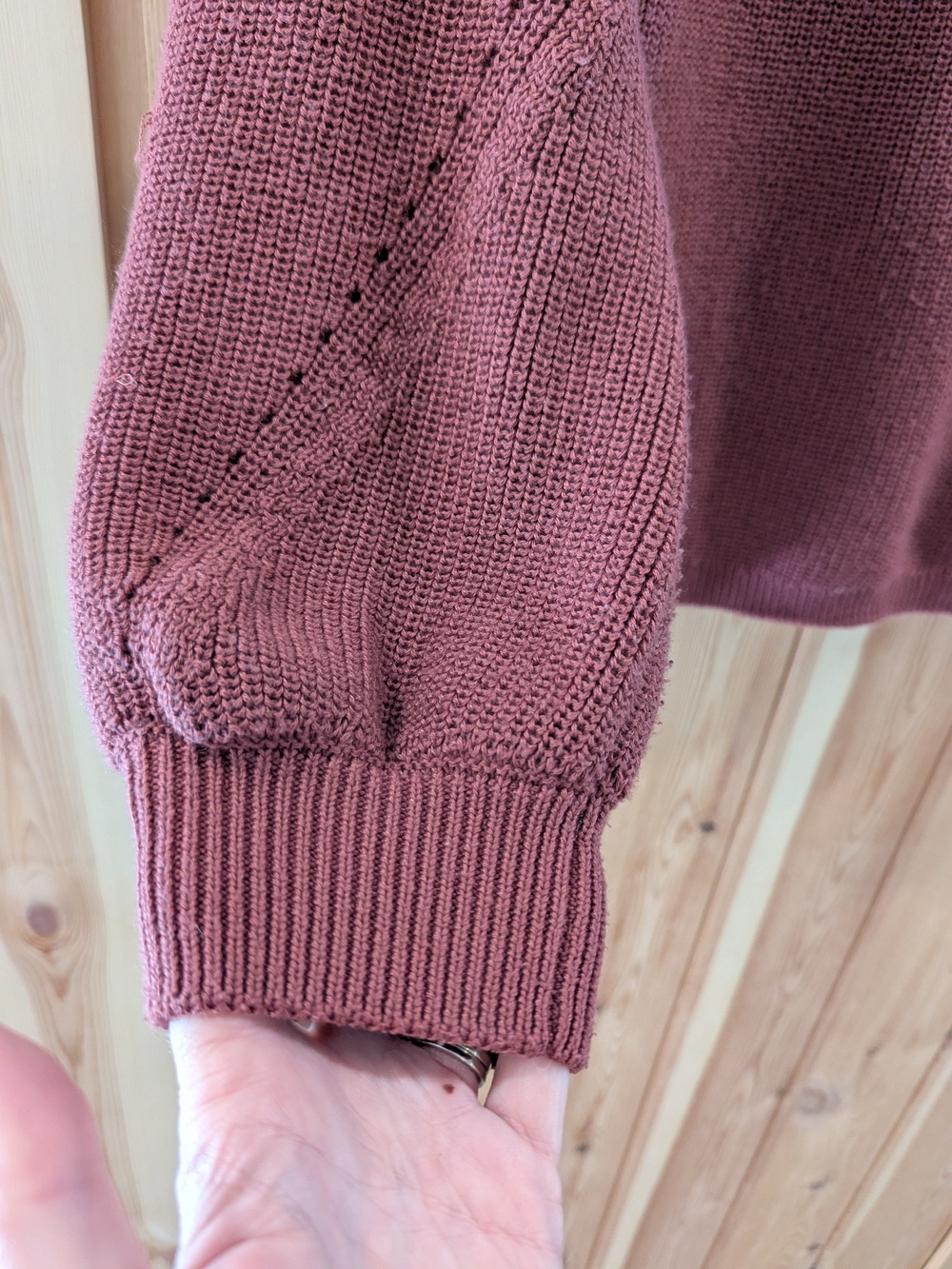Gentle Fawn V-Neck Balloon Sleeve Sweater - Mauve - Picture 6 of 8